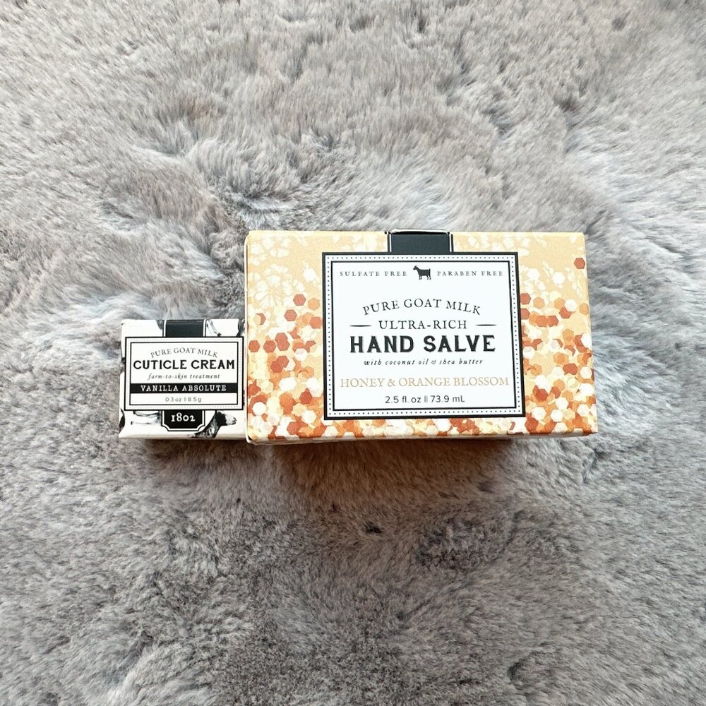 Beekman 1802 Hand Salve and Cuticle Cream Set
